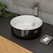 Alfi Brand ALFI brand ABC908 Black & White 15" Round Above Mount Ceramic Sink ABC908 - alternate 1